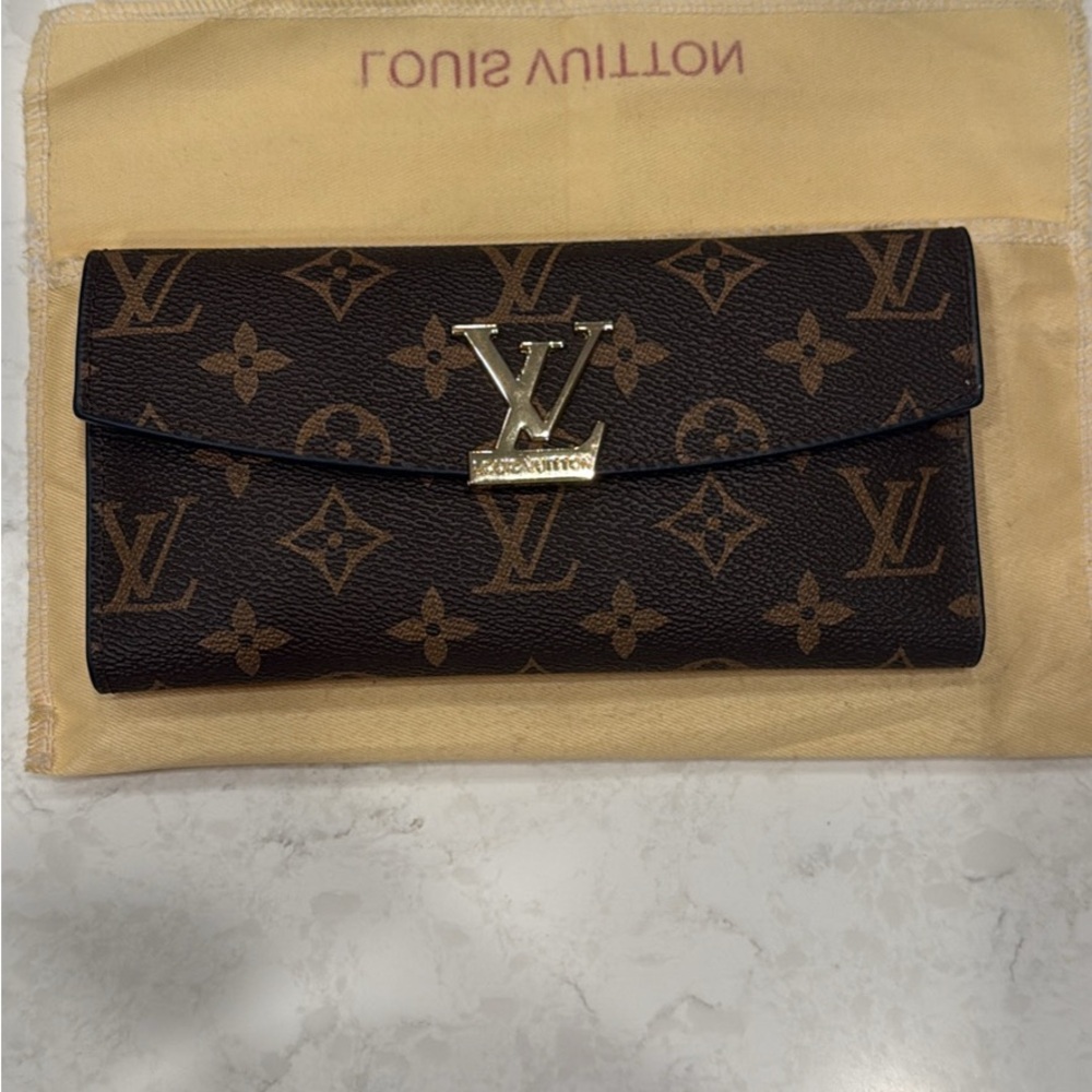 Louis Vuitton Black and Brown Monogram Wallet